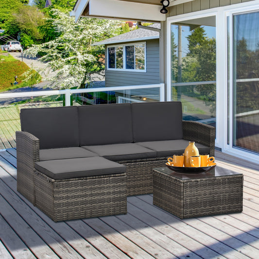 outsunny-4-seater-outdoor-garden-rattan-furniture-set-w-table-grey