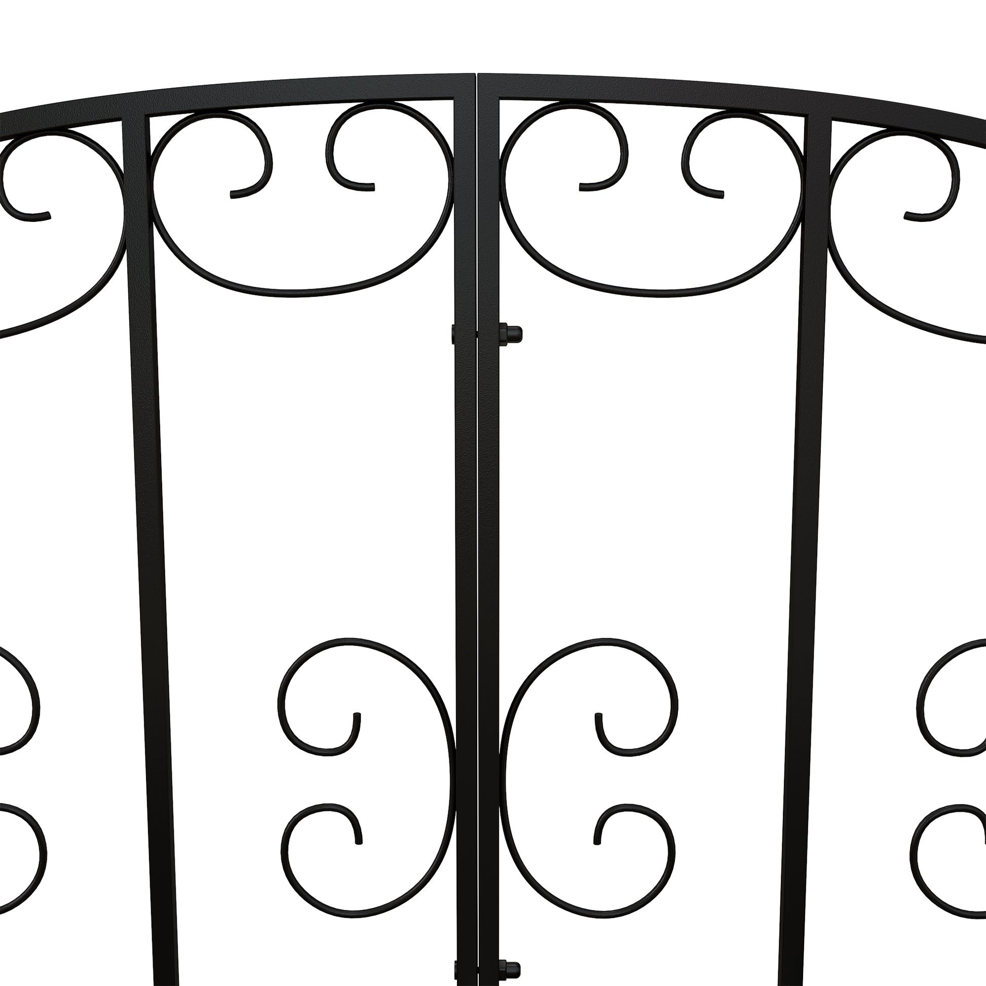 outsunny-1-2m-metal-decorative-scrollwork-arch-garden-bridge-black