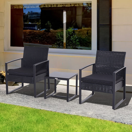 outsunny-rattan-garden-furniture-2-seater-pe-rattan-wicker-patio-bistro-set-weave-conservatory-sofa-coffee-table-and-chairs-set-black