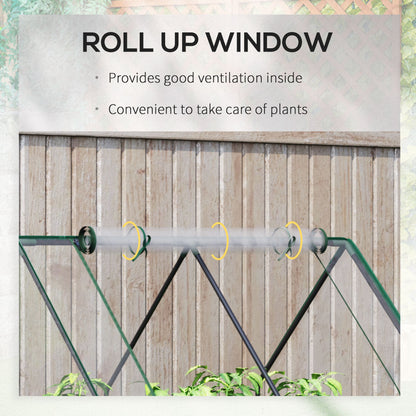 outsunny-raised-garden-bed-with-greenhouse-steel-planter-box-with-plastic-cover-roll-up-window-dual-use-for-flowers-vegetables-127-x-95-x-92cm