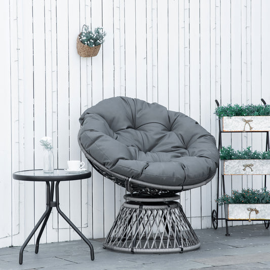 outsunny-360-swivel-rattan-papasan-moon-bowl-chair-round-lounge-garden-wicker-basket-seat-with-padded-cushion-oversized-for-outdoor-indoor-grey