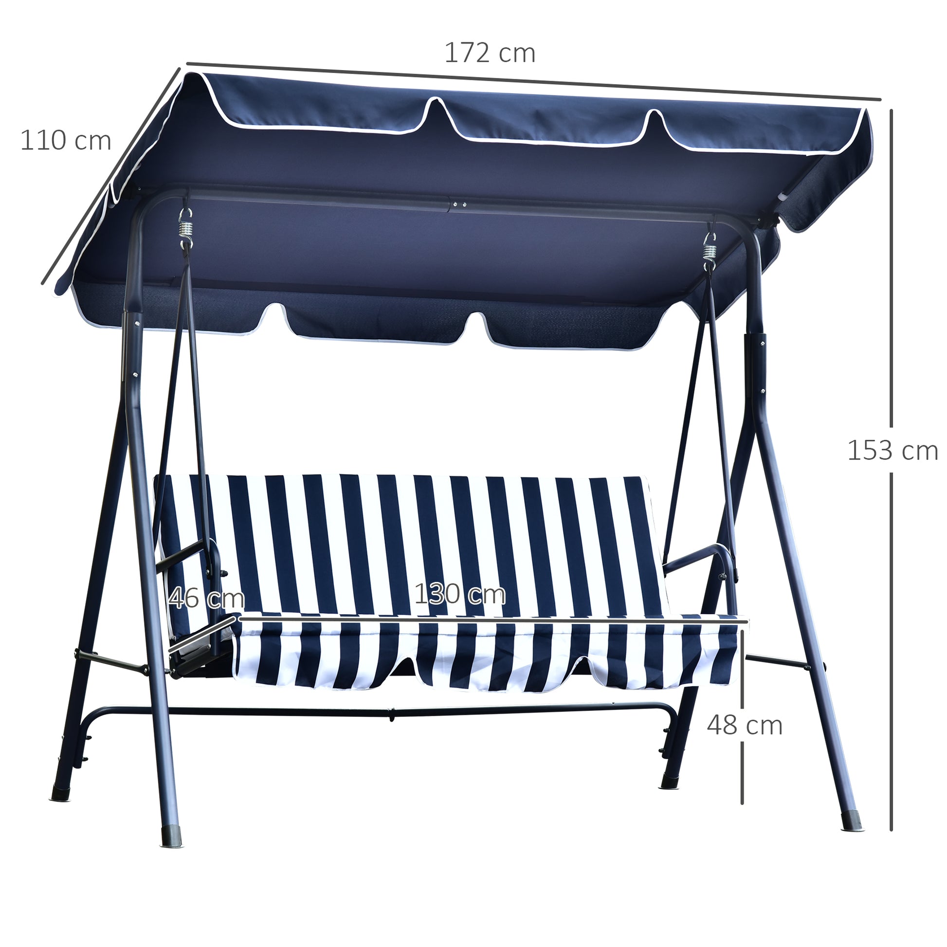 outsunny-3-seater-canopy-swing-chair-heavy-duty-outdoor-garden-bench-with-sun-cover-metal-frame-blue