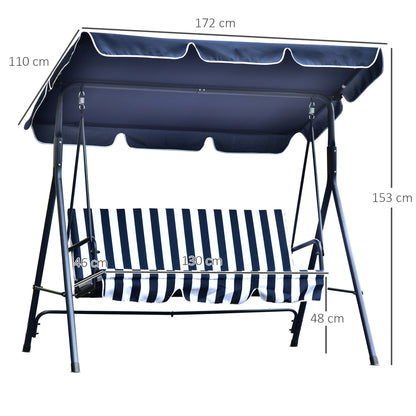 outsunny-3-seater-canopy-swing-chair-heavy-duty-outdoor-garden-bench-with-sun-cover-metal-frame-blue