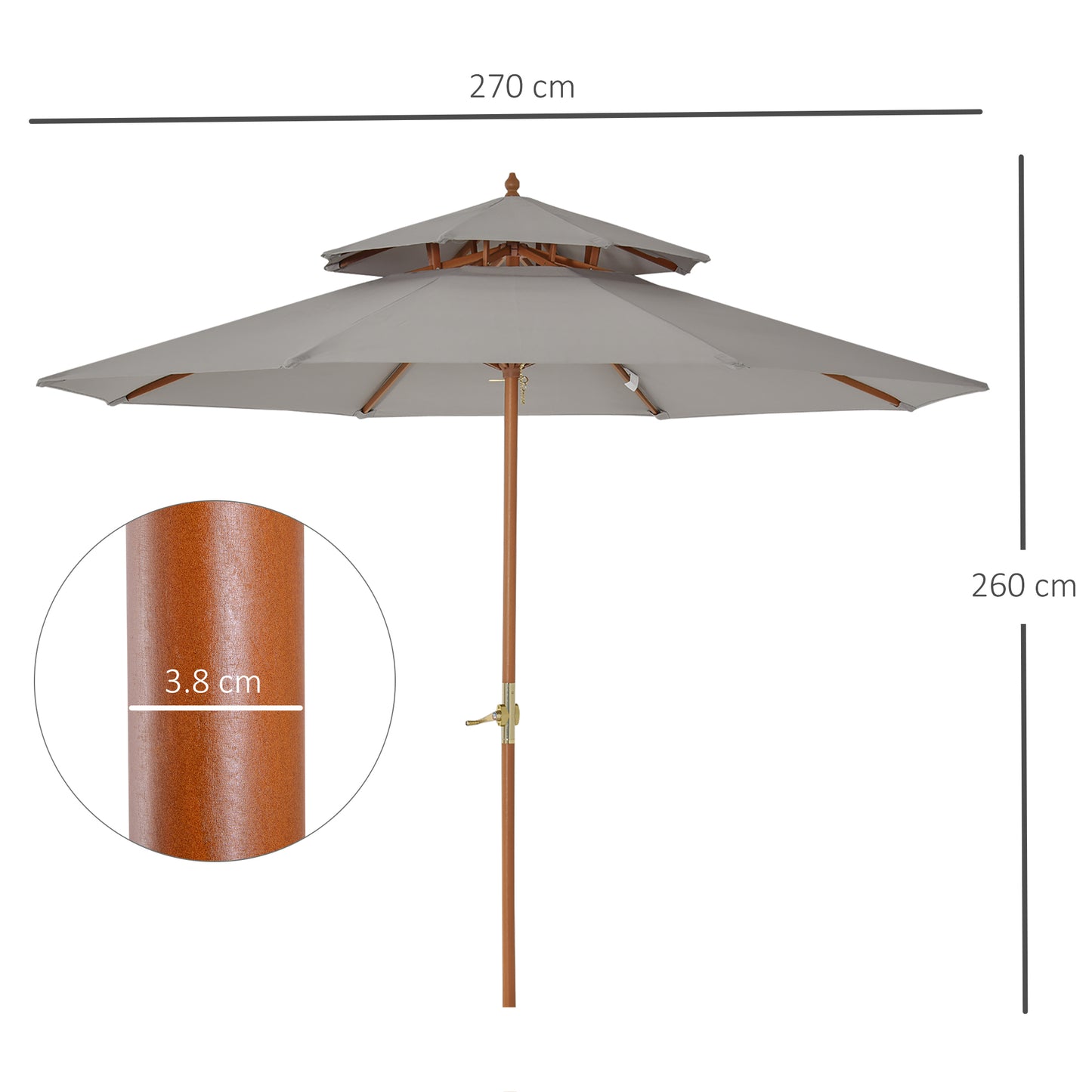 outsunny-2-7-m-double-tier-outdoor-patio-garden-sun-umbrella-sunshade-wooden-parasol-grey-shade-canopy