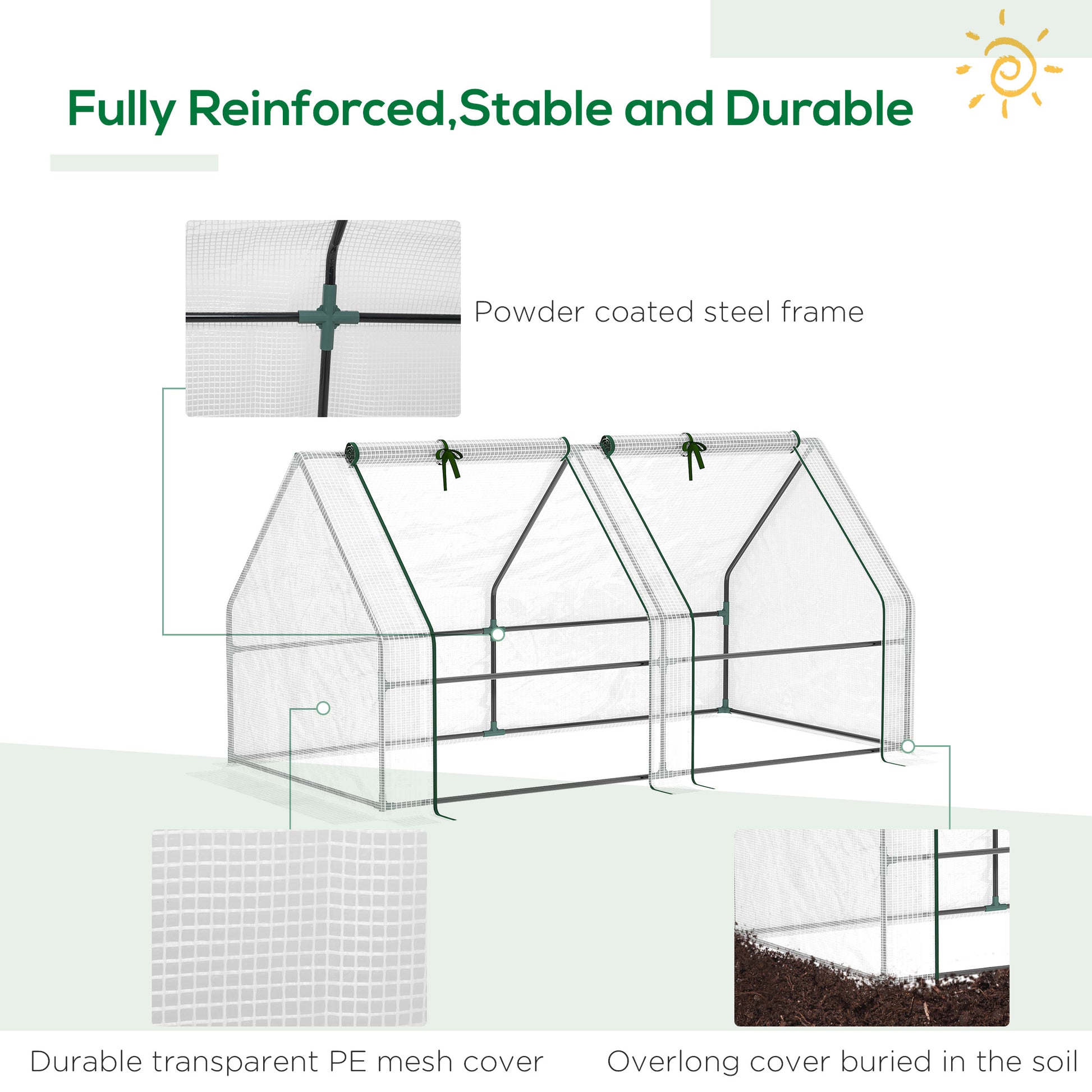 outsunny-mini-small-greenhouse-with-steel-frame-pe-cover-zippered-window-poly-tunnel-steeple-for-plants-vegetables-180-x-90-x-90-cm-white