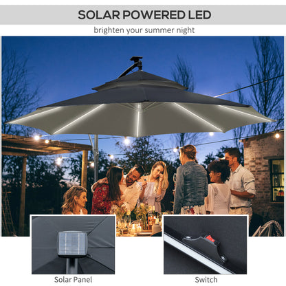 outsunny-3m-cantilever-banana-parasol-hanging-umbrella-with-double-roof-led-solar-lights-crank-8-sturdy-ribs-and-cross-base-black