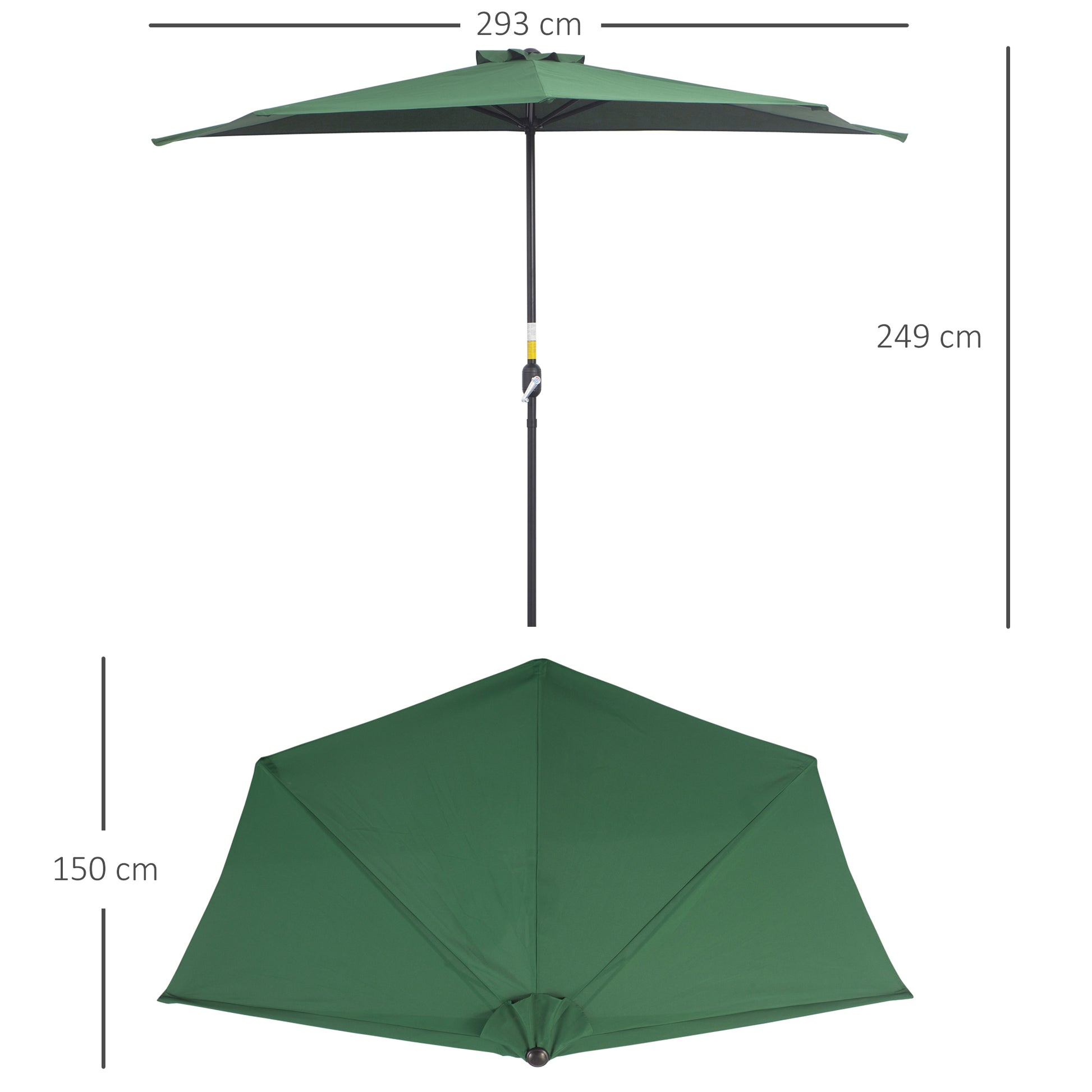 outsunny-3m-half-parasol-semi-round-umbrella-patio-metal-frame-crank-handle-for-balcony-no-base-included-green