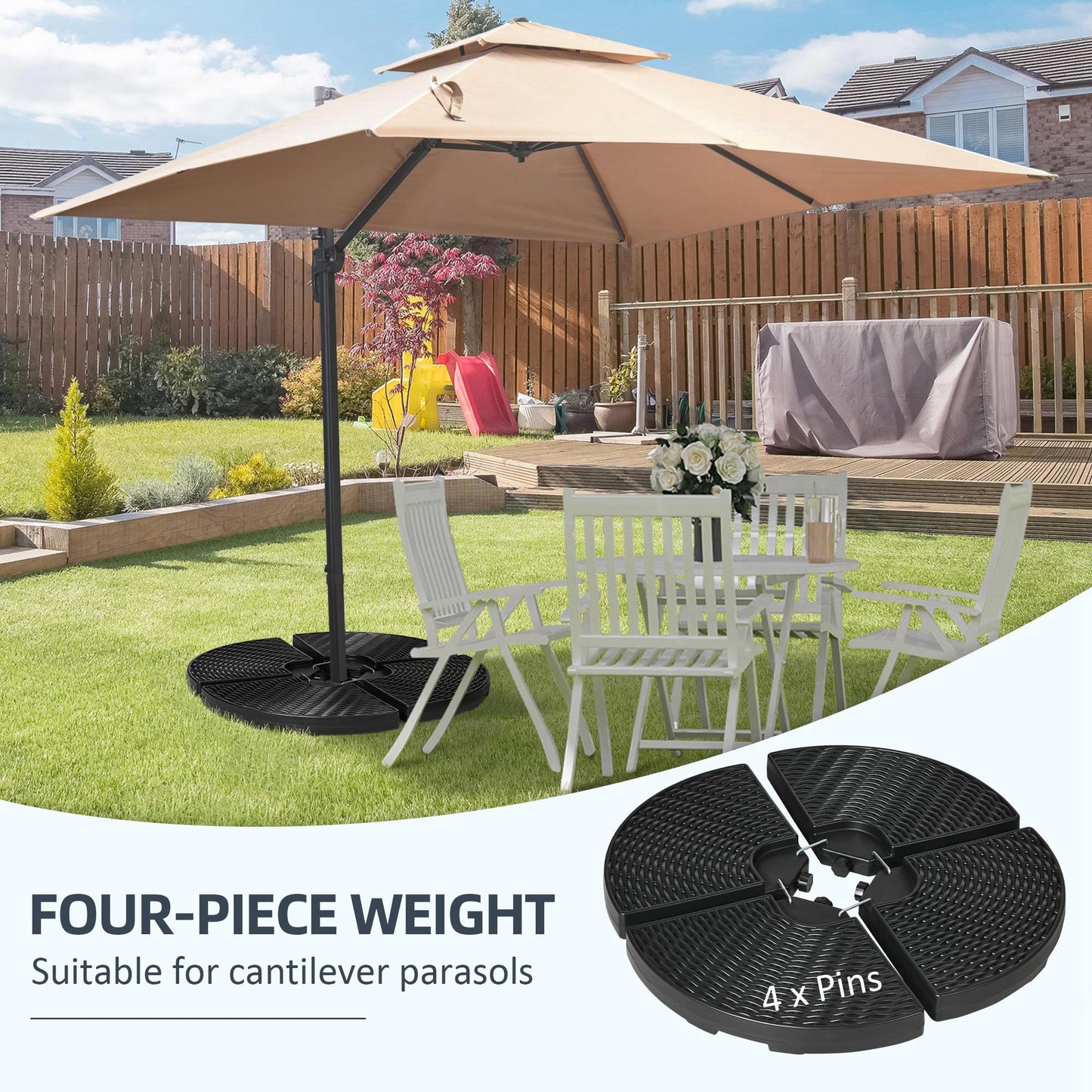 outsunny-4pcs-parasol-bases-patio-umbrella-weights-for-parasol-wicker-effect-hdpe-water-and-sand-filled-garden-umbrella-base-with-built-in-handles-black