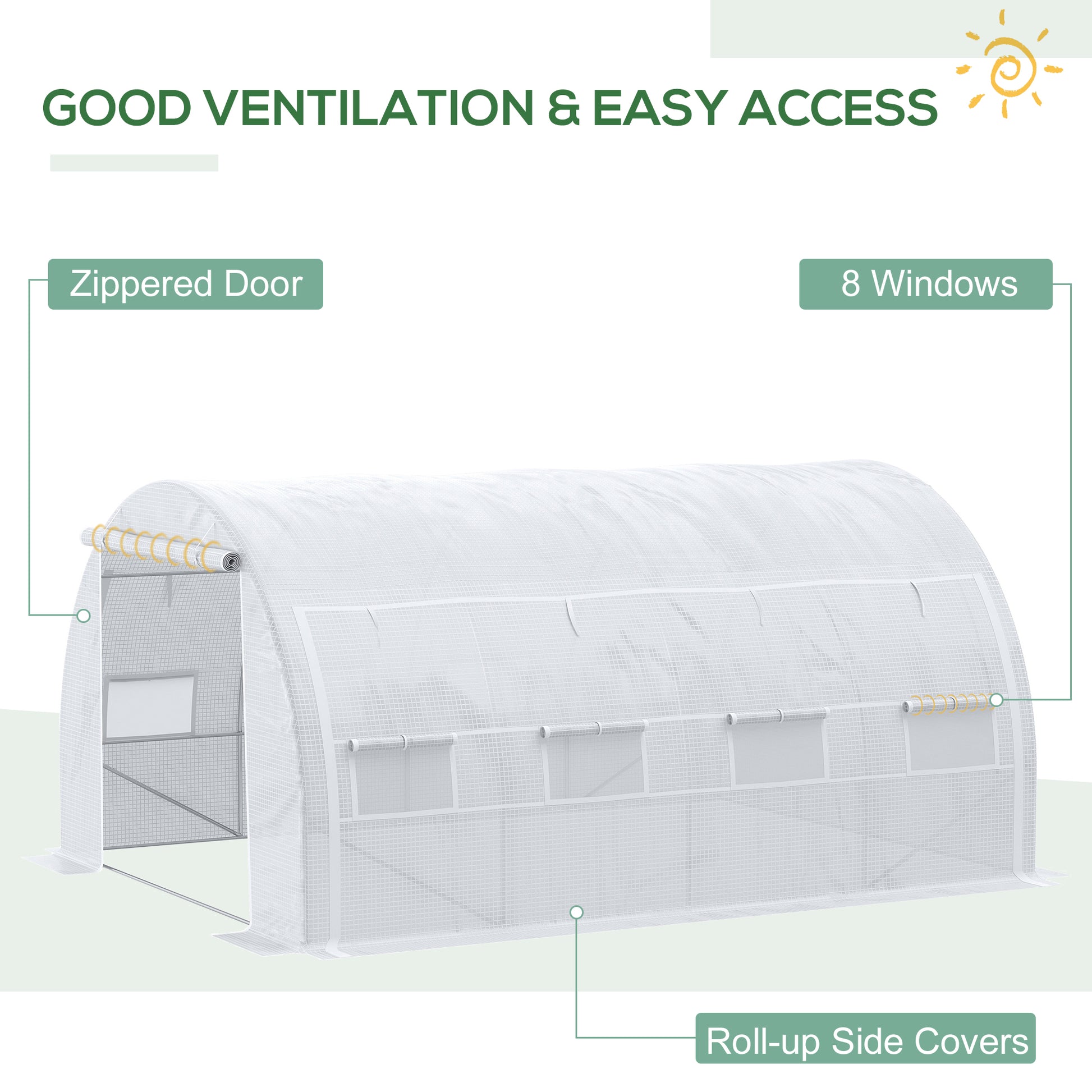 outsunny-4-x-3-x-2-m-polytunnel-greenhouse-with-steel-frame-reinforced-cover-zippered-door-and-8-windows-for-garden-and-backyard-white