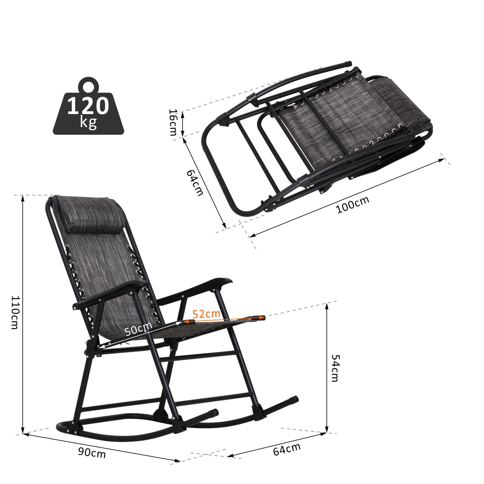 outsunny-garden-rocking-chair-folding-outdoor-adjustable-rocker-zero-gravity-seat-with-headrest-camping-fishing-patio-deck-grey