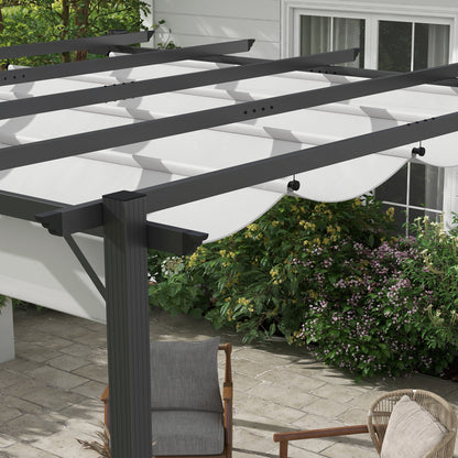 outsunny-3-x-3m-aluminium-pergola-canopy-gazebo-awning-outdoor-garden-sun-shade-shelter-marquee-party-bbq-light-grey