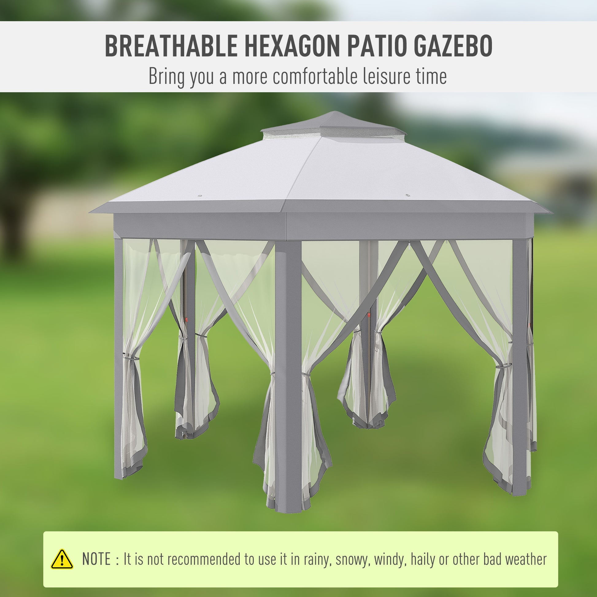 outsunny-hexagon-patio-gazebo-pop-up-gazebo-outdoor-double-roof-instant-shelter-with-netting-4m-x-4m-grey