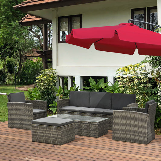 outsunny-6-seater-outdoor-garden-rattan-furniture-set-w-table-grey