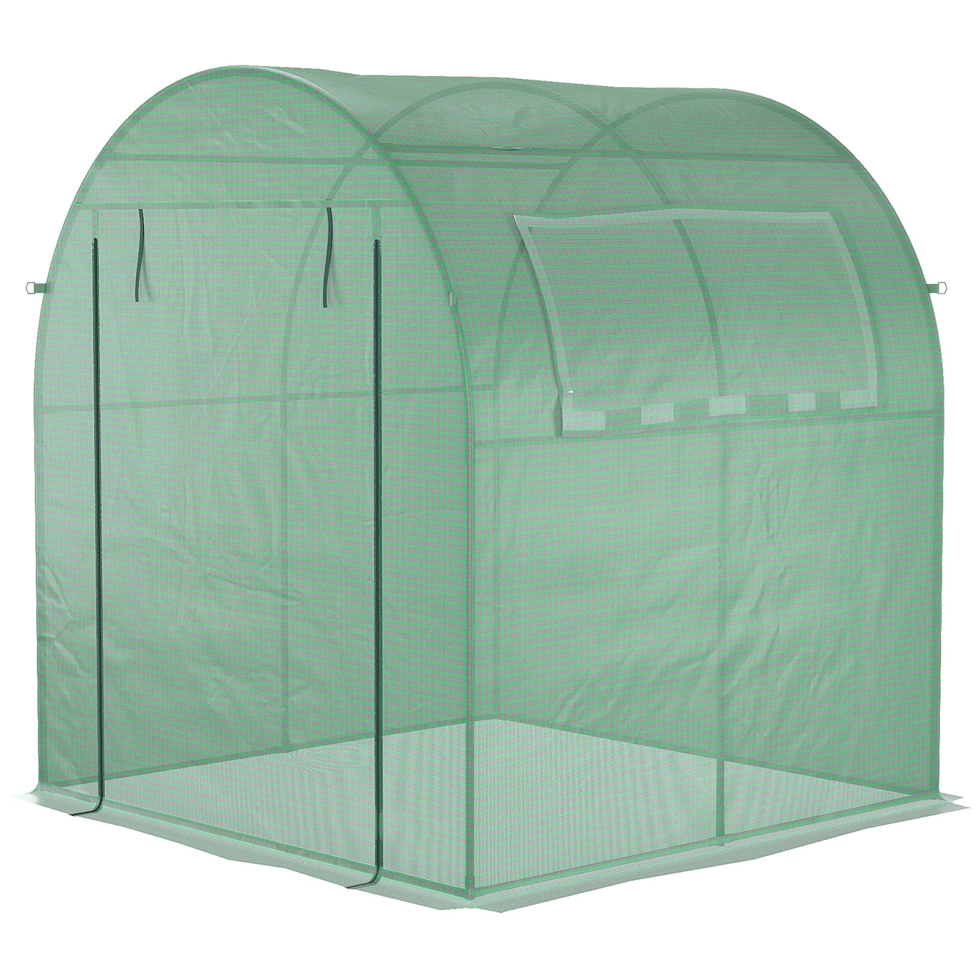 outsunny-walk-in-polytunnel-greenhouse-green-house-for-garden-with-roll-up-window-and-door-1-8-x-1-8-x-2-m-green