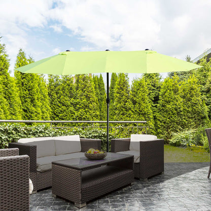 outsunny-4-6m-garden-parasol-double-sided-sun-umbrella-patio-market-shelter-canopy-shade-outdoor-grass-green-no-base