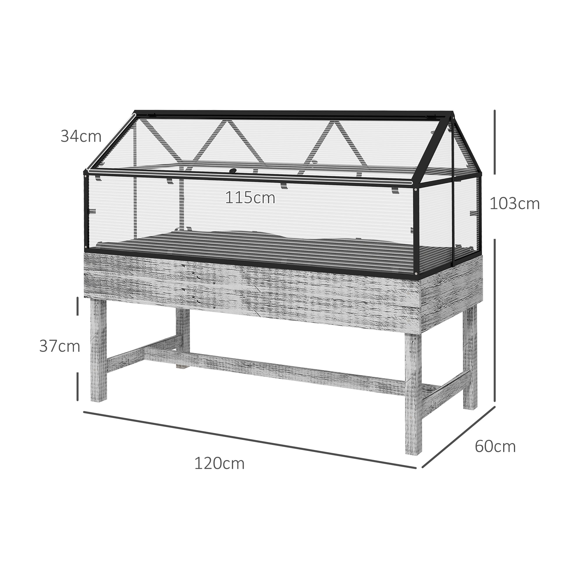 outsunny-elevated-wood-planter-with-mini-greenhouse-raised-garden-bed-with-pc-panel-top-vent-120-x-60-x-103cm-distressed-grey