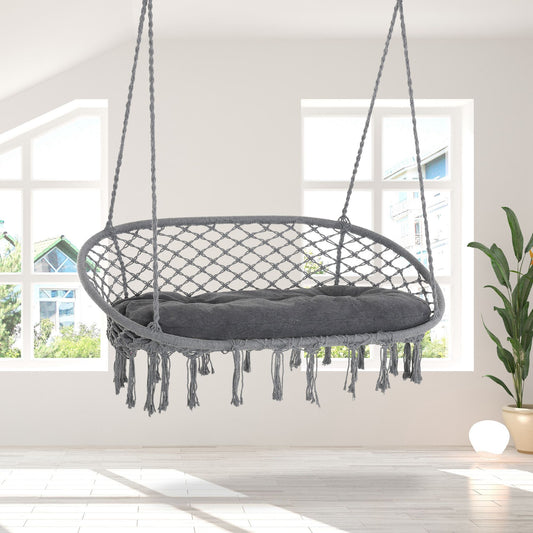 outsunny-hanging-hammock-chair-cotton-rope-porch-swing-with-metal-frame-and-cushion-large-macrame-seat-for-garden-bedroom-living-room-dark-grey