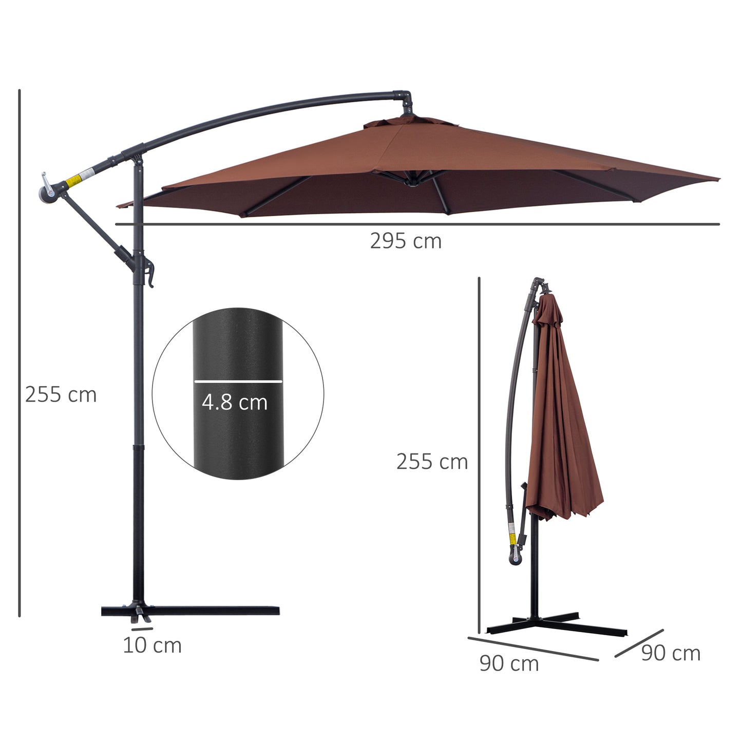 outsunny-3-m-hanging-umbrella-parasol-coffee