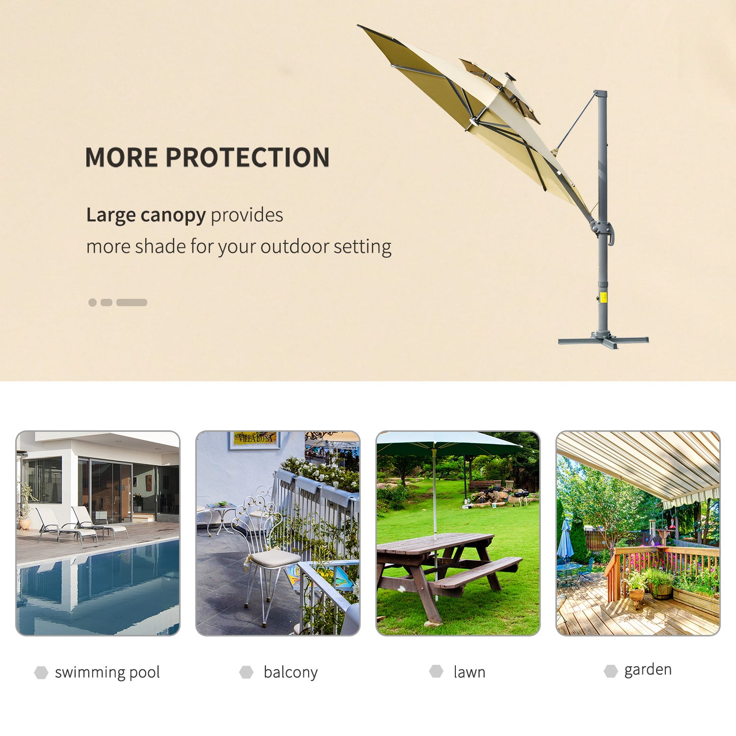 outsunny-3m-cantilever-parasol-w-solar-lights-power-bank-cross-base-adjustable-canopy-360-spin-outdoor-garden-umbrella-2-tier-roof-sun-shade-khaki