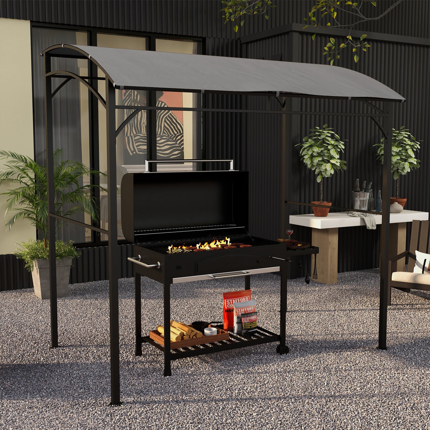 outsunny-2-2-x-1-5-m-bbq-grill-gazebo-tent-garden-grill-with-metal-frame-curved-canopy-and-10-hooks-outdoor-sun-shade-grey