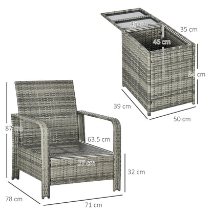 outsunny-3-pcs-pe-rattan-wicker-garden-furniture-patio-bistro-set-weave-conservatory-sofa-storage-table-and-chairs-set-orange-cushion-mixed-grey