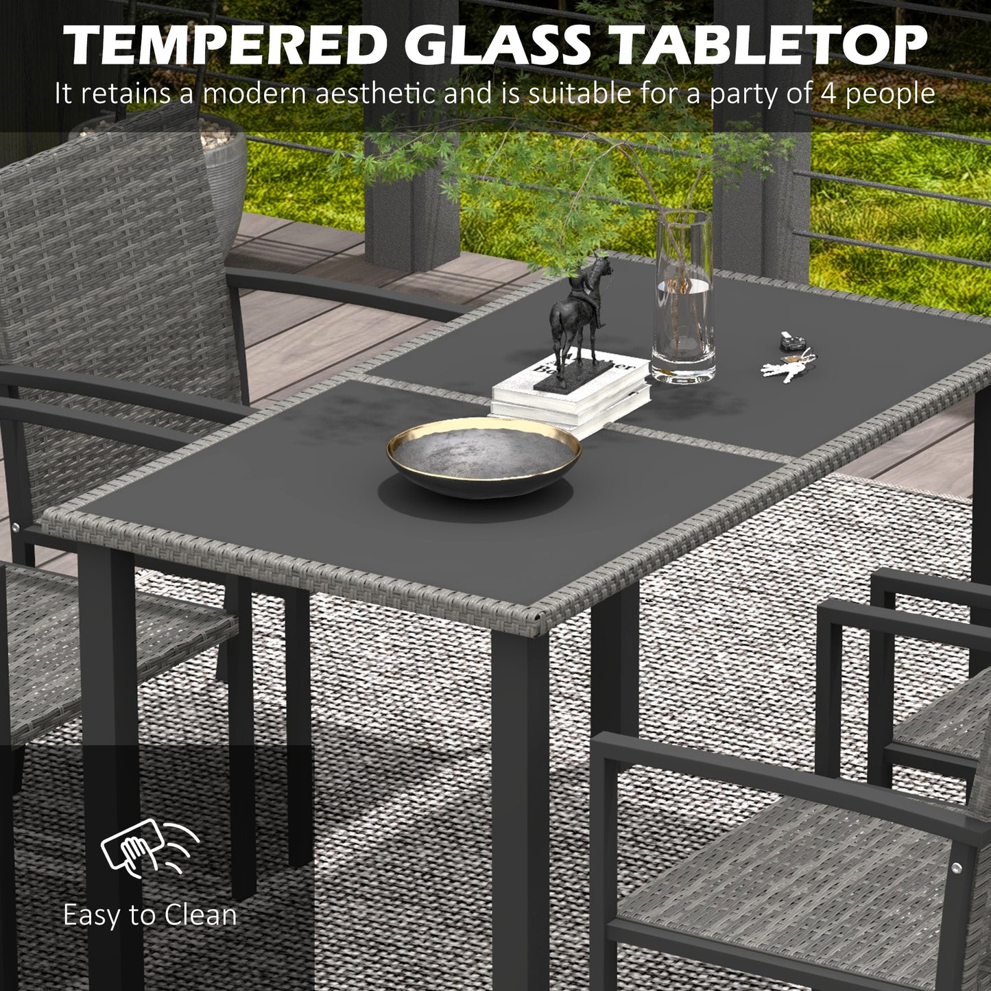 outsunny-outdoor-dining-set-5-pieces-patio-conservatory-with-tempered-glass-tabletop-4-dining-chairs-grey