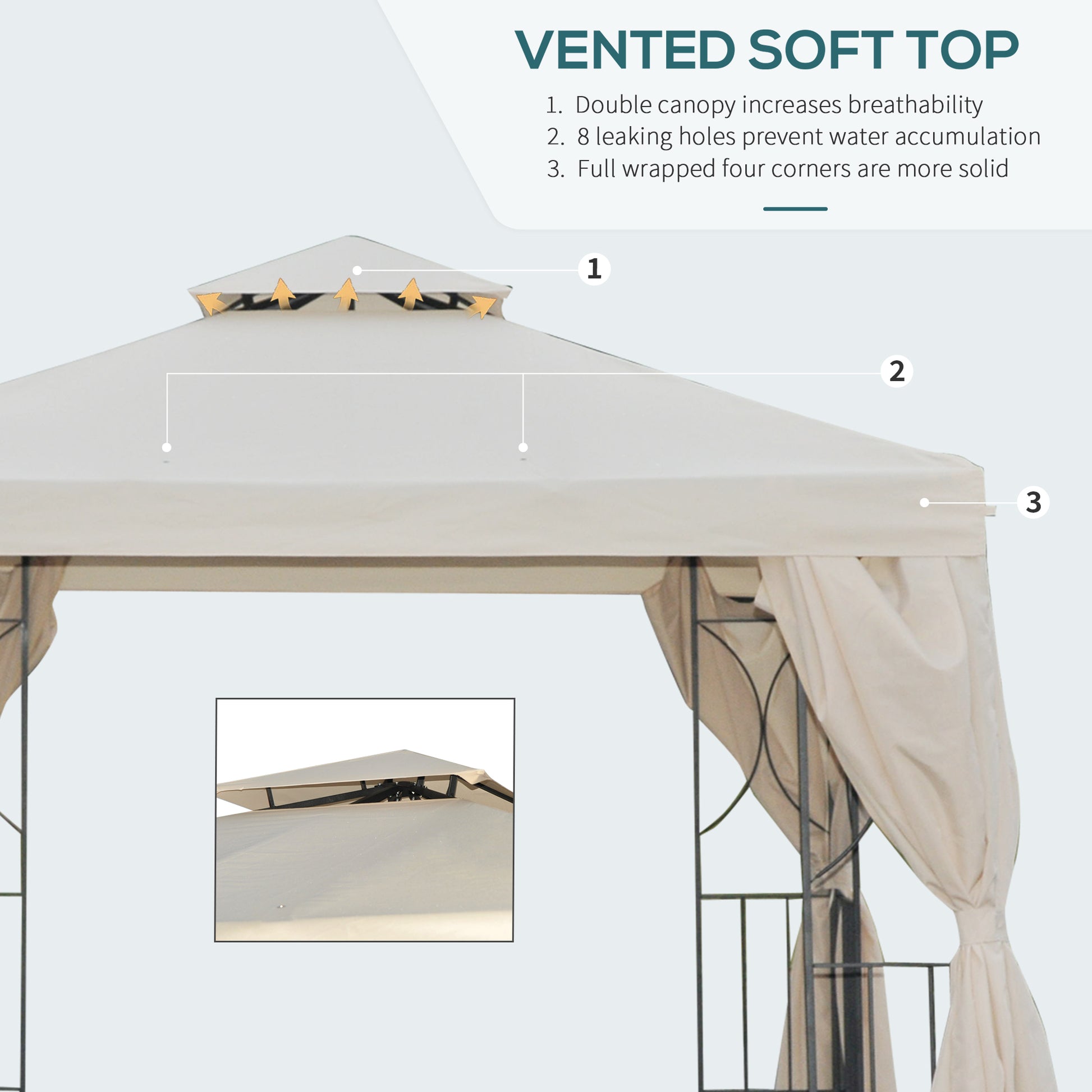 outsunny-3-x-3-m-garden-metal-gazebo-marquee-patio-wedding-party-tent-canopy-shelter-with-pavilion-sidewalls-beige