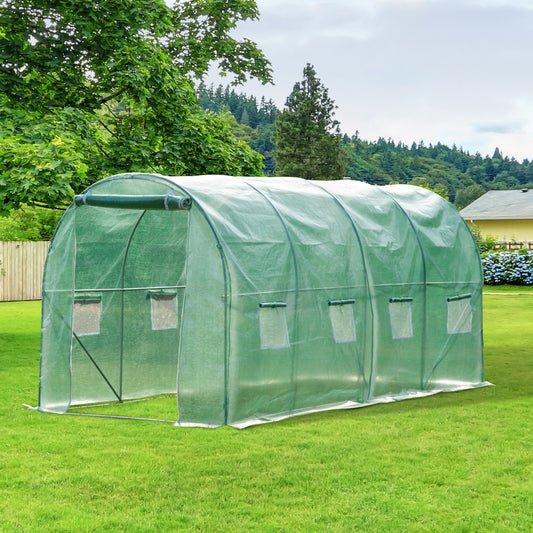 outsunny-4x2-m-polytunnel-walk-in-greenhouse-with-zip-door-and-windows-green