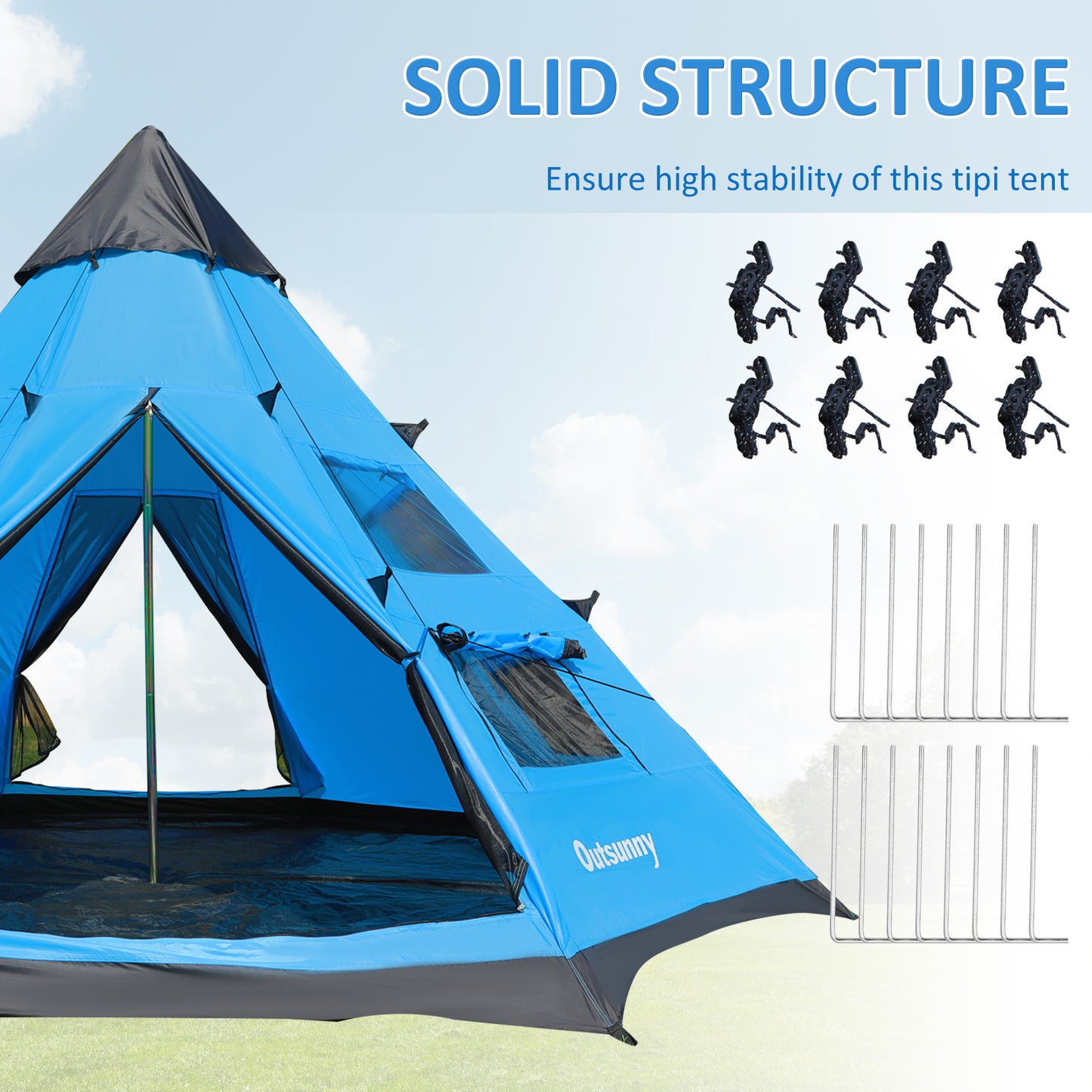 outsunny-6-men-tipi-tent-camping-teepee-family-tent-with-mesh-windows-zipped-door-carry-bag-easy-set-up-for-hiking-picnics-outdoor-night-blue