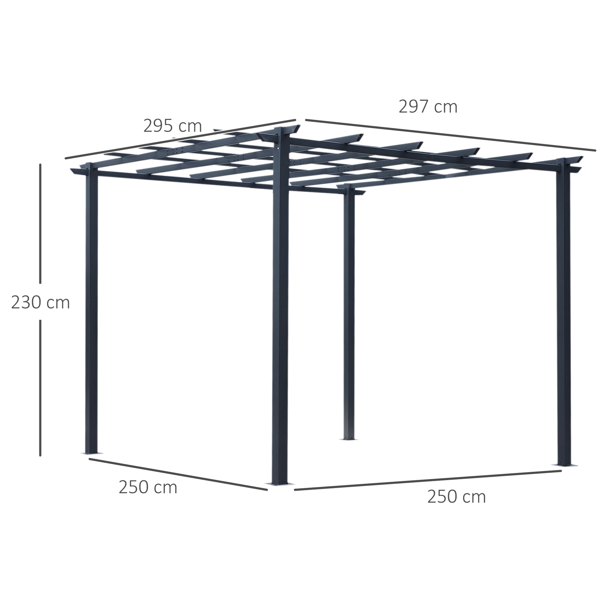 outsunny-3-x-3-meter-metal-pergola-gazebo-grape-trellis-climbing-plants-outdoor-sun-shelter-arbours-garden