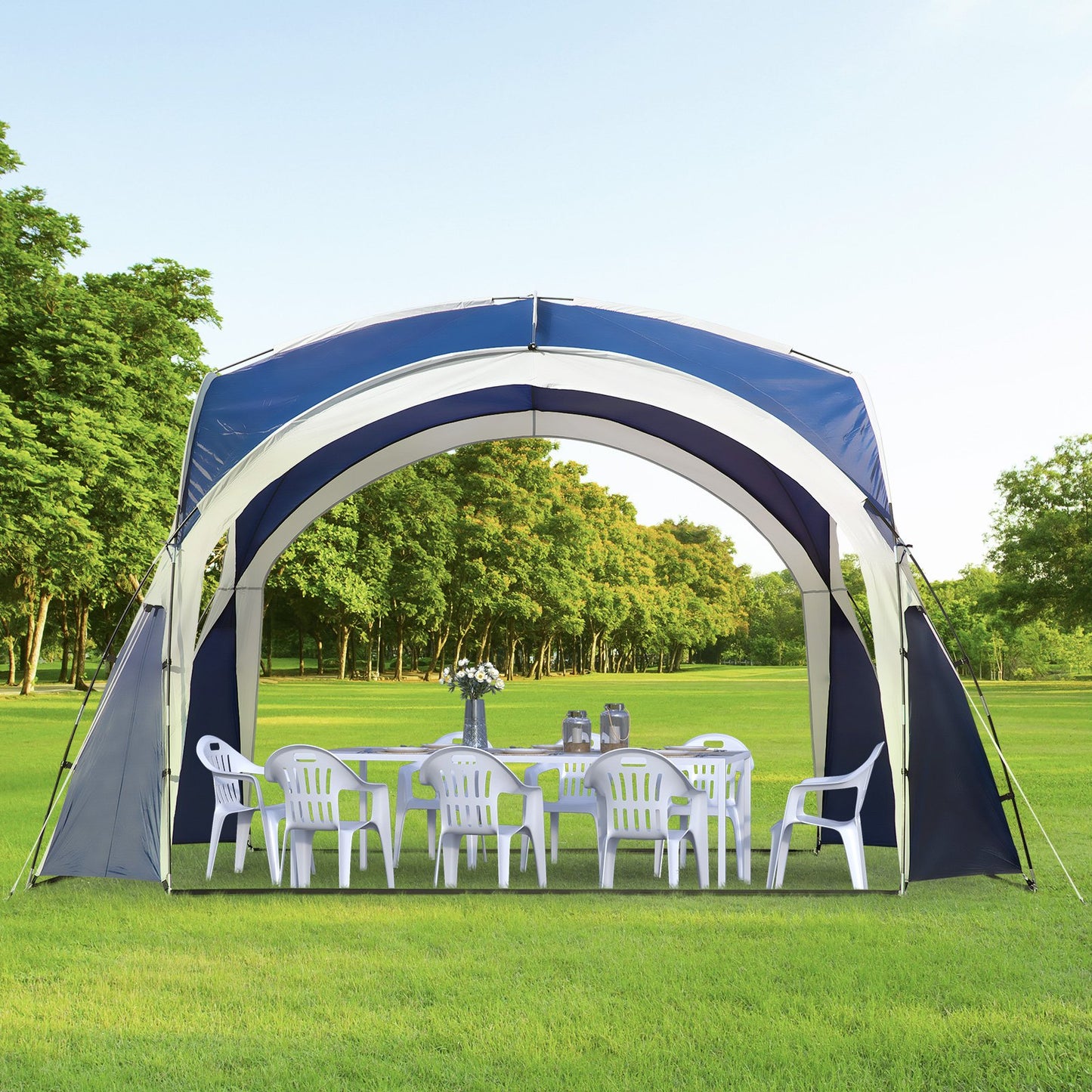 outsunny-3-5-x-3-5m-gazebo-outdoor-marquee-tent-garden-sun-shelter-patio-spire-arc-pavilion-camp-sun-shade-blue-and-grey