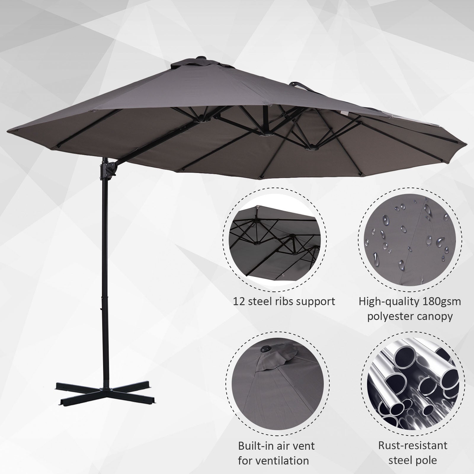 outsunny-double-parasol-patio-umbrella-garden-sun-shade-w-steel-pole-12-support-ribs-crank-handle-easy-lift-twin-canopy-grey