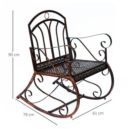 outsunny-metal-single-chair-1-seater-garden-outdoor-rocking-chair-vintage-style-bronze