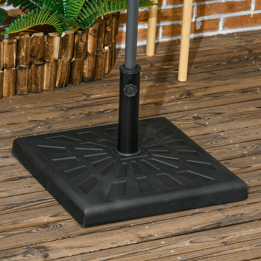 outsunny-19kg-resin-garden-parasol-base-holder-square-outdoor-market-umbrella-stand-weight-for-poles-of-32mm-38mm-and-48mm-black