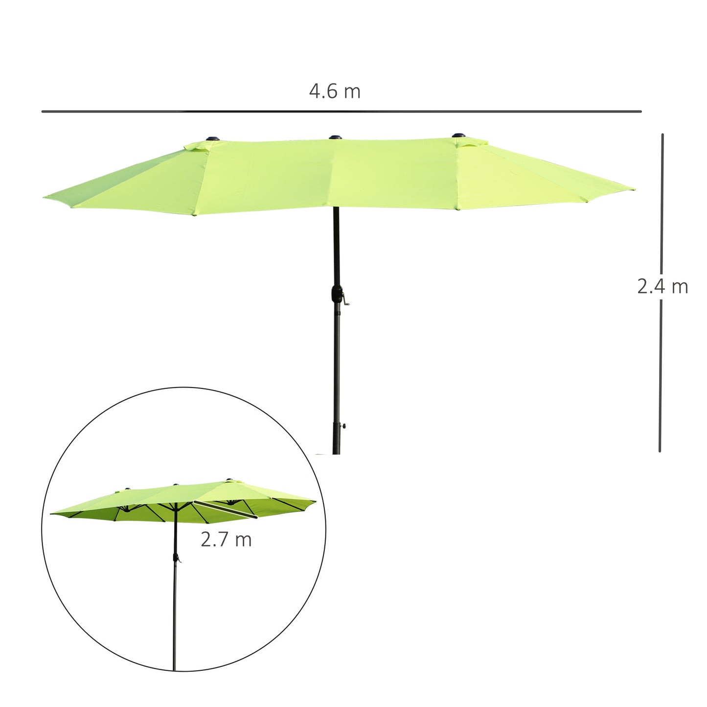 outsunny-4-6m-garden-parasol-double-sided-sun-umbrella-patio-market-shelter-canopy-shade-outdoor-grass-green-no-base