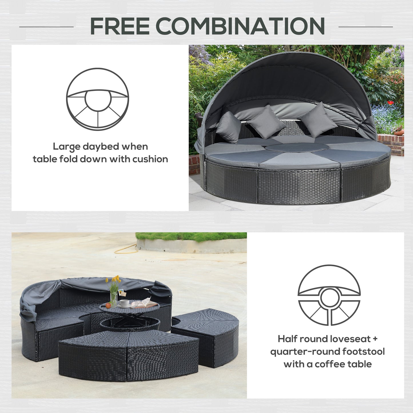 outsunny-4-pieces-pe-rattan-garden-daybed-set-outdoor-wicker-cushioned-round-sofa-bed-conversation-furniture-with-coffee-table-canopy-black