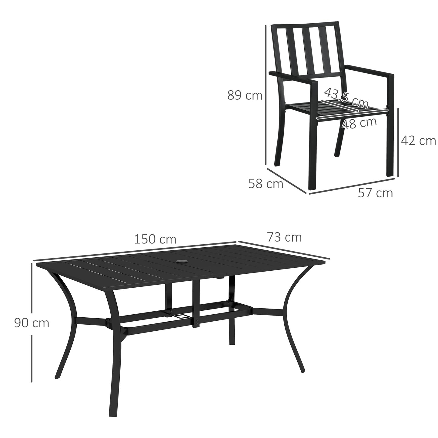 outsunny-7-pieces-garden-table-and-chairs-6-seater-outdoor-table-and-chairs-with-umbrella-hole-for-poolside-garden-black