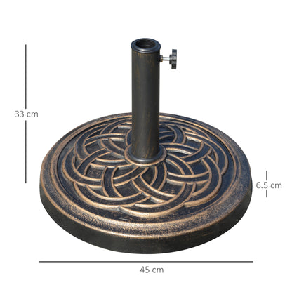 outsunny-11-5kg-heavy-duty-parasol-base-umbrella-stand-holder-parasol-stand-for-38mm-or-48mm-patio-umbrella-pole-bronze-tone