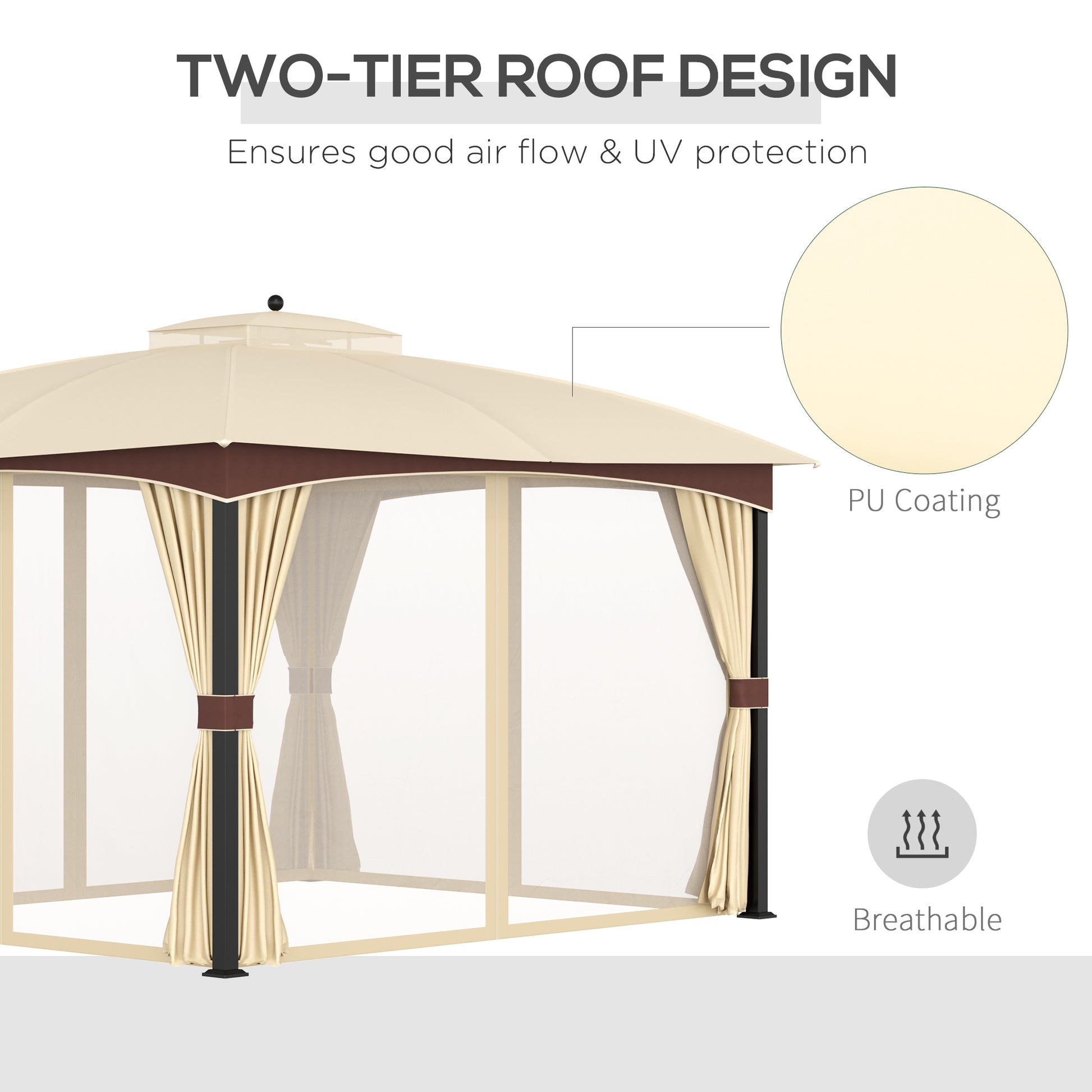 outsunny-4-x-3m-patio-gazebo-garden-canopy-shelter-with-double-tier-roof-removable-netting-and-curtains-for-lawn-poolside-khaki