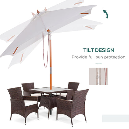 outsunny-2m-x-1-5m-patio-garden-parasol-sun-umbrella-sunshade-canopy-outdoor-backyard-furniture-fir-wooden-pole-6-ribs-tilt-mechanism-cream-white