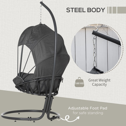 outsunny-hanging-egg-chair-swing-hammock-chair-with-stand-cushion-and-retractable-canopy-for-indoor-and-outdoor-grey