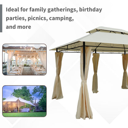 outsunny-4m-x-3m-metal-gazebo-canopy-party-tent-garden-pavillion-patio-shelter-pavilion-with-curtains-sidewalls-beige