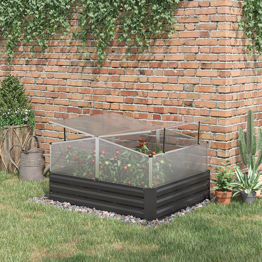 outsunny-outsuuny-galvanised-raised-garden-bed-outdoor-planter-box-with-greenhouse-and-cover-for-vegetables-flowers-dark-grey