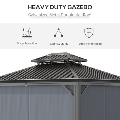 outsunny-3-7-x-3m-outdoor-hardtop-gazebo-canopy-aluminum-frame-with-2-tier-roof-mesh-netting-sidewalls-for-patio-grey