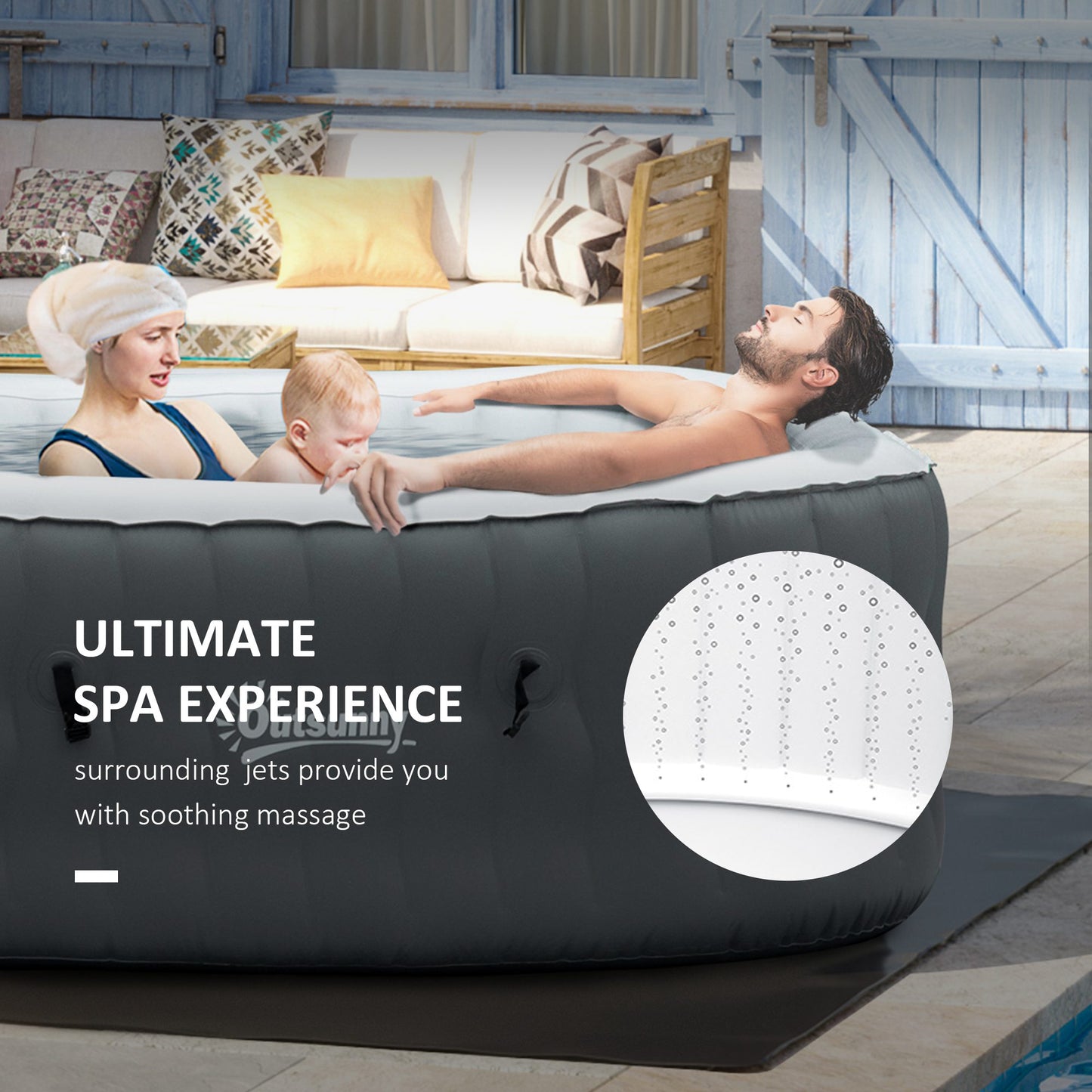 outsunny-square-hot-tub-inflatable-spa-outdoor-bubble-spa-pool-with-pump-cover-filter-cartridges-4-6-person-grey