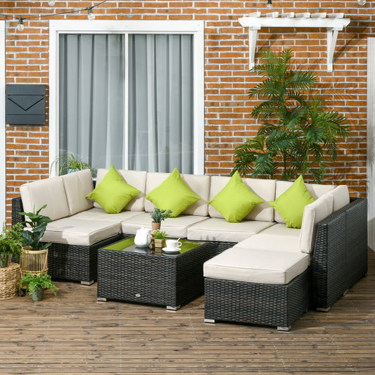 outsunny-7-seater-pe-rattan-sofa-set-garden-wicker-furniture-set-w-corner-sofa-set-cushion-cushion-cover-and-tempered-glass-table-brown