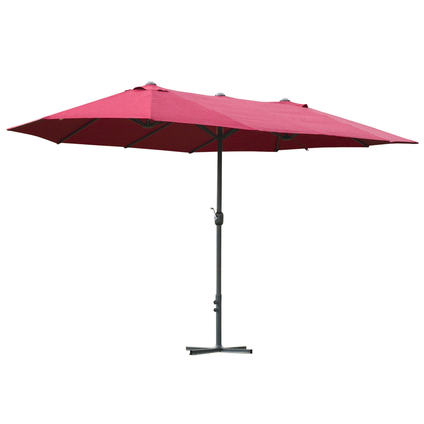 outsunny-4-6m-garden-parasol-double-sided-sun-umbrella-patio-market-shelter-canopy-shade-outdoor-wine-red