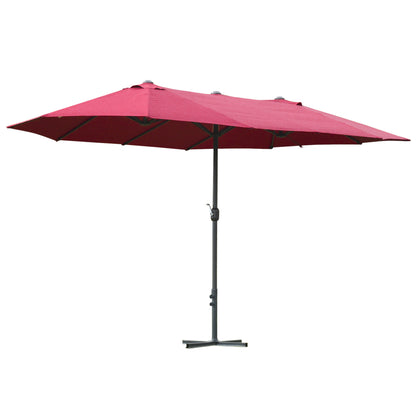 outsunny-4-6m-garden-parasol-double-sided-sun-umbrella-patio-market-shelter-canopy-shade-outdoor-wine-red