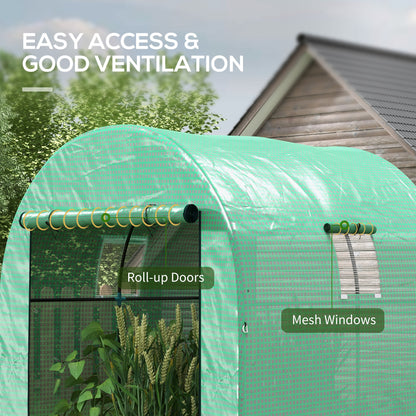 outsunny-polytunnel-greenhouse-walk-in-grow-house-with-uv-resistant-pe-cover-doors-and-mesh-windows-1-8-x-1-8-x-2m-green