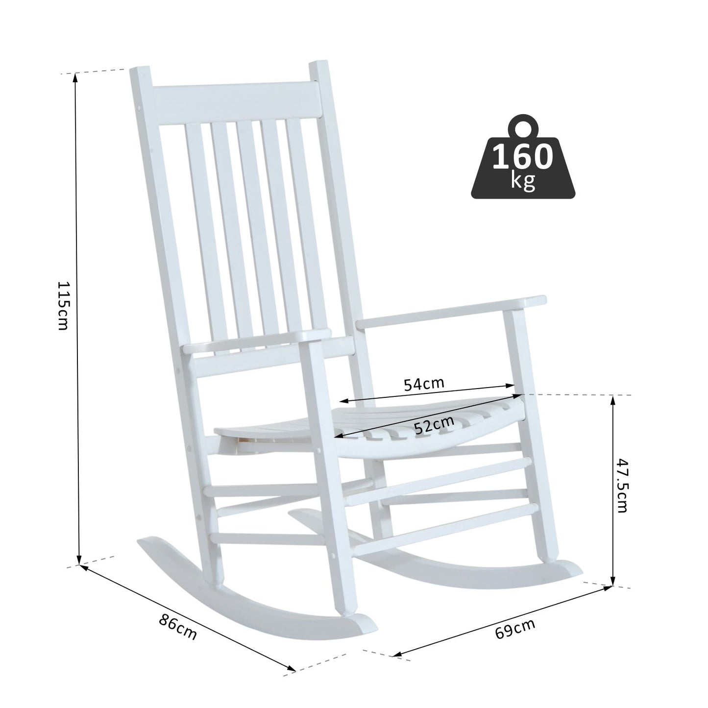 outsunny-outdoor-porch-rocking-chair-armchair-wooden-patio-rocker-balcony-deck-garden-seat-white